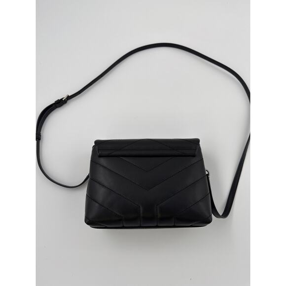 Saint Laurent YSL Black Quilted Leather Crossbody Bag – Silver Hardware - Picture 3 of 6